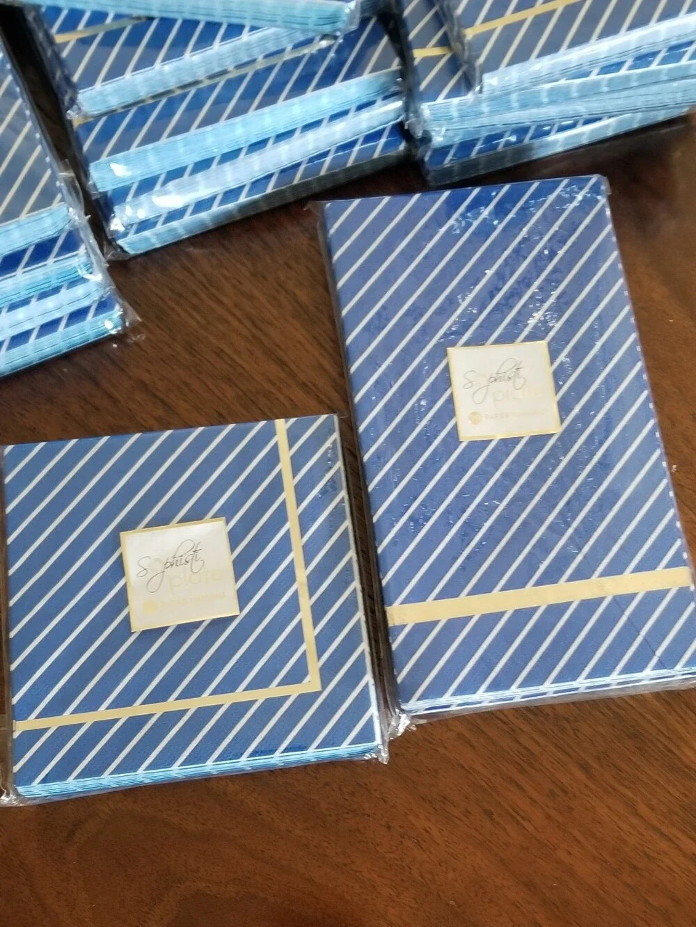 Sophistiplate Napkins Everyday Blue Cocktail and Dinner Sizes